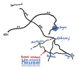 Anreise Burbach-Wahlbach